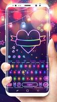 Sparkle Neon Lights  keyboard Theme Affiche