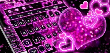 Sparkling Neon Pink Keyboard