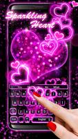 Sparkling Neon Pink Keyboard โปสเตอร์