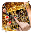 Sparkly Golden Butterfly Keyboard