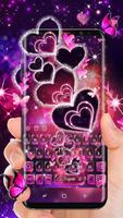 Sparkling Heart Keyboard Theme Poster