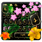 Spring Black Flower Keyboard ไอคอน