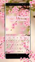 Lente bloemen toetsenbord-poster