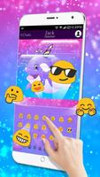 Starry Unicorn Dolphin Keyboard скриншот 2