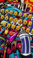 3D Street Art Graffiti Keyboard Theme Plakat