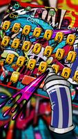 3D Street Art Graffiti Keyboard Theme Affiche