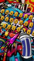 3D Street Art Graffiti Keyboard Theme poster