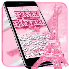 Скачать Pink Paris Eiffel Keyboard Theme APK