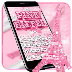 Pink Paris Eiffel Keyboard Theme APK download