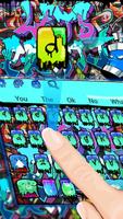 Party Graffiti Street Art Keyboard Theme ポスター