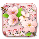 Rosa Pfirsich-String-Tastatur Zeichen