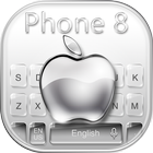 Keyboard for Phone 8 White Silver icon