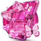 Teclado de Brilho Bowknot Rosa ícone