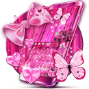 Pink Bowknot Glitter Keyboard APK