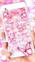 Pink Cherry sms keyboard Theme Affiche