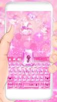 Pink Shiny Crystal Keyboard Theme capture d'écran 1
