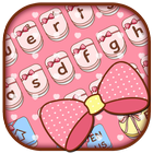 Pink Cute Bow Keyboard biểu tượng