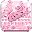 Clavier papillon rose diamant