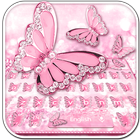 Pink Diamond Butterfly Keyboard icono