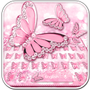 Pink Diamond Butterfly Keyboard aplikacja