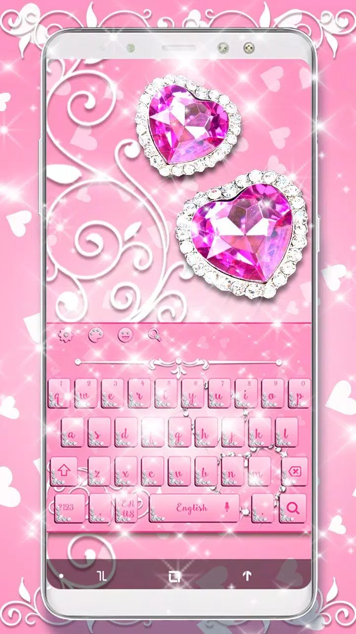 Pink Diamond Heart Keyboard APK for Android Download