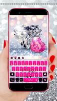 Pink Diamond Keyboard Theme پوسٹر