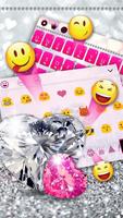 Pink Diamond Keyboard Theme تصوير الشاشة 2