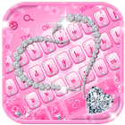 Pink Diamond Princess Keyboard Theme icône