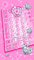 Pink Diamond Princess Keyboard Theme capture d'écran 1