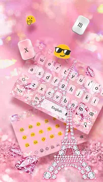 Screenshot 1 for Pink Diamond Keyboard