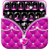 Pink Diamond zipper  keyboard icône