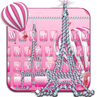 Girly Paris Eiffel Keyboard Theme Zeichen