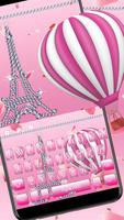Girly Paris Eiffel Keyboard Theme ảnh chụp màn hình 2