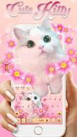 Pink Cute Kitty keyboard poster