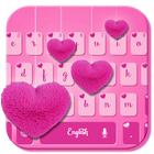 Fluffy love pink keyboard icône