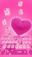 Fluffy love pink keyboard Affiche