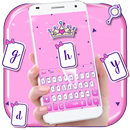 pink princess keyboard kawaii girl crown APK