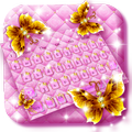 Pink Gold keyboard Theme