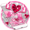 Pink Glitter Bow Keyboard