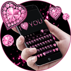 آیکون‌ Pink Heart Diamond Keyboard
