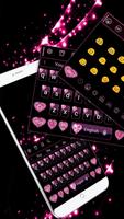 Clavier diamant rose coeur Affiche