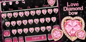 Pink Heart Diamond Keyboard Theme
