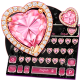Pink Heart Diamond Keyboard Theme icon