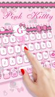 Pink Kitty Keyboard Theme screenshot 1