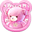 Pink Love Cute Bear Keyboard Theme