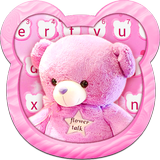Pink Love Cute Bear Keyboard أيقونة