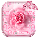 Pink Rose  Diamond Keyboard APK