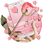 Pink Rose Keyboard icône