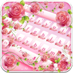 Rosa Rosen-Blumen-Tastatur