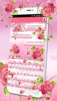 Pink Rose Flower Keyboard capture d'écran 2
